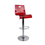 Sgabello da bar SATURNO rosso trasparente image pub1