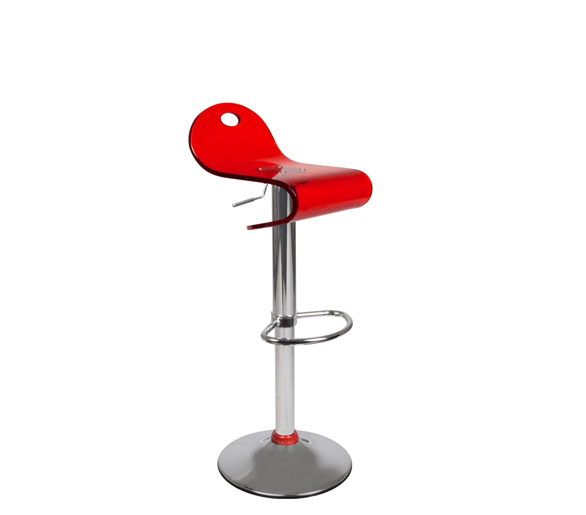 Sgabello da bar up to you CELESTE color rosso