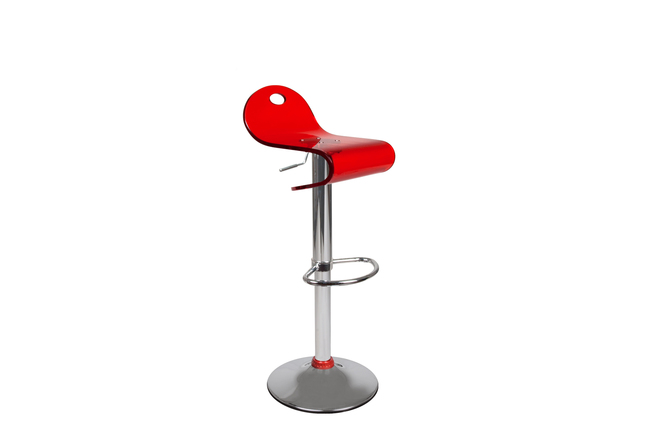 Sgabello da bar up to you CELESTE color rosso