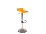 Sgabello da bar VEGA bicolori arancione e bianco