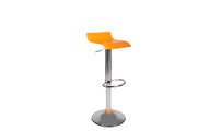 Sgabello da bar VEGA bicolori arancione e bianco