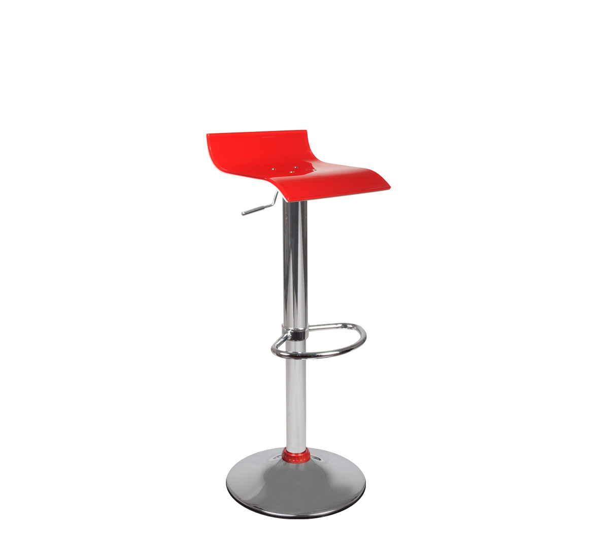 Sgabello da bar VEGA bicolori rosso e bianco