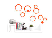 Stickers murali 3D arancioni BUBBLES