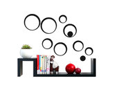 Stickers murali 3D neri BUBBLES