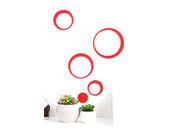 Stickers murali 3D rossi BUBBLES