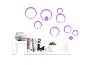 Stickers murali 3D viola BUBBLES