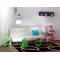Tappeto design ASPIDISTRA nero e motivi di colore