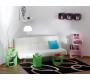 Tappeto design ASPIDISTRA nero e motivi di colore