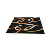 Tappeto design ASPIDISTRA nero e motivi di colore image pub1