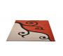 Tappeto design CLEMATITE rosso e grigio