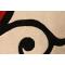 Tappeto design CLEMATITE rosso e grigio