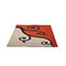 Tappeto design CLEMATITE rosso e grigio