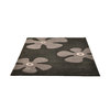 Tappeto design MARGHERITA nero e grigio a motivi image pub1