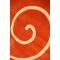 Tappeto design VOLUBILIS arancione e rosso