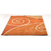 Tappeto design VOLUBILIS arancione e rosso image pub1