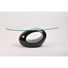 Tavolino basso da salotto RONDELLA in vetro e ABS � colore nero image pub1