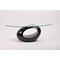 Tavolino basso da salotto RONDELLA in vetro e ABS � colore nero image pub1