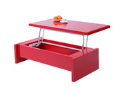 Tavolino basso design rosso LOLA