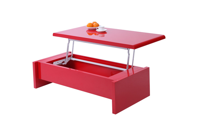 Tavolino basso design rosso LOLA