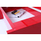 Tavolino basso design rosso LOLA