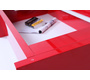 Tavolino basso design rosso LOLA