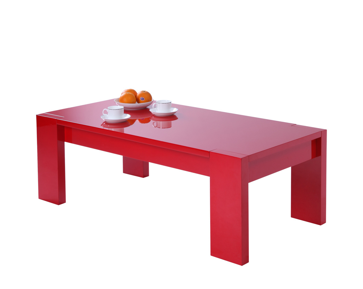 Tavolino basso moderno rosso LILOU