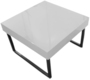 Tavolino basso MORGAN laccato bianco