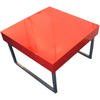 Tavolino basso quadrato MORGAN laccato rosso image pub1