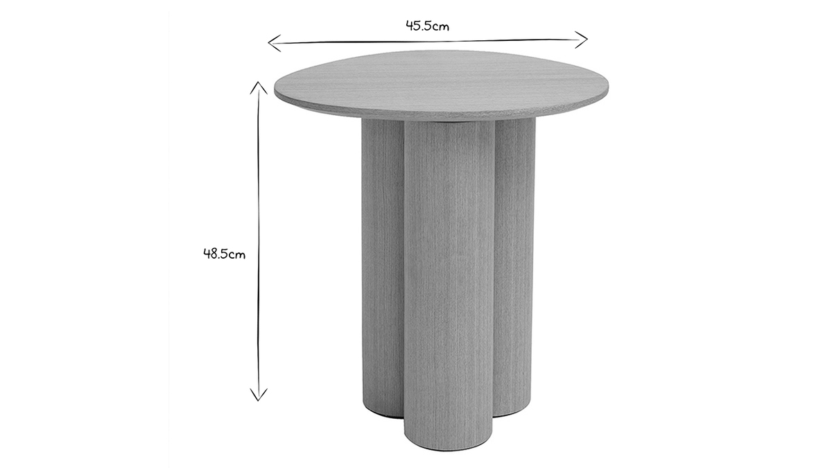 Tavolino da caff legno chiaro HOLLEN