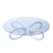 Tavolino design in vetro colore bianco BUTTERFLY