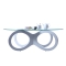 Tavolino design in vetro colore bianco BUTTERFLY