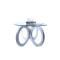 Tavolino design in vetro colore bianco BUTTERFLY