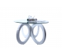 Tavolino design in vetro colore bianco BUTTERFLY