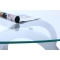 Tavolino design in vetro colore bianco BUTTERFLY