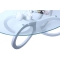 Tavolino design in vetro colore bianco BUTTERFLY