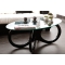 Tavolino design in vetro colore nero BUTTERFLY