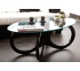 Tavolino design in vetro colore nero BUTTERFLY