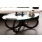 Tavolino design in vetro colore nero BUTTERFLY