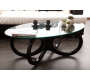 Tavolino design in vetro colore nero BUTTERFLY