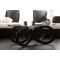 Tavolino design in vetro colore nero BUTTERFLY