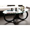 Tavolino design in vetro colore nero BUTTERFLY