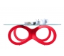 Tavolino design in vetro colore rosso BUTTERFLY
