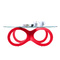 Tavolino design in vetro colore rosso BUTTERFLY