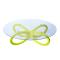 Tavolino design in vetro colore verde anice BUTTERFLY