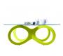 Tavolino design in vetro colore verde anice BUTTERFLY