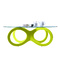 Tavolino design in vetro colore verde anice BUTTERFLY