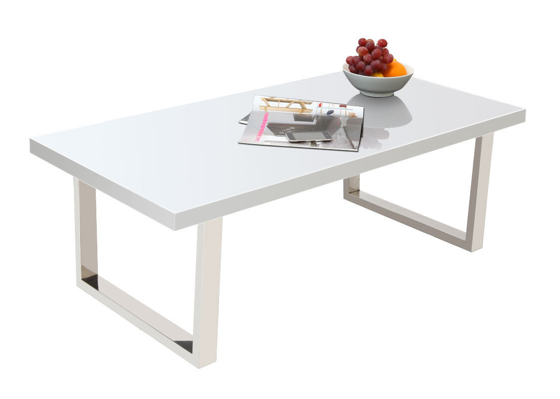Tavolino design laccato bianco  HALIFAX