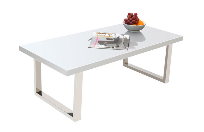 Tavolino design laccato bianco  HALIFAX