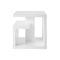 Tavolino design laccato bianco HALTON