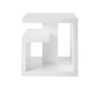 Tavolino design laccato bianco HALTON